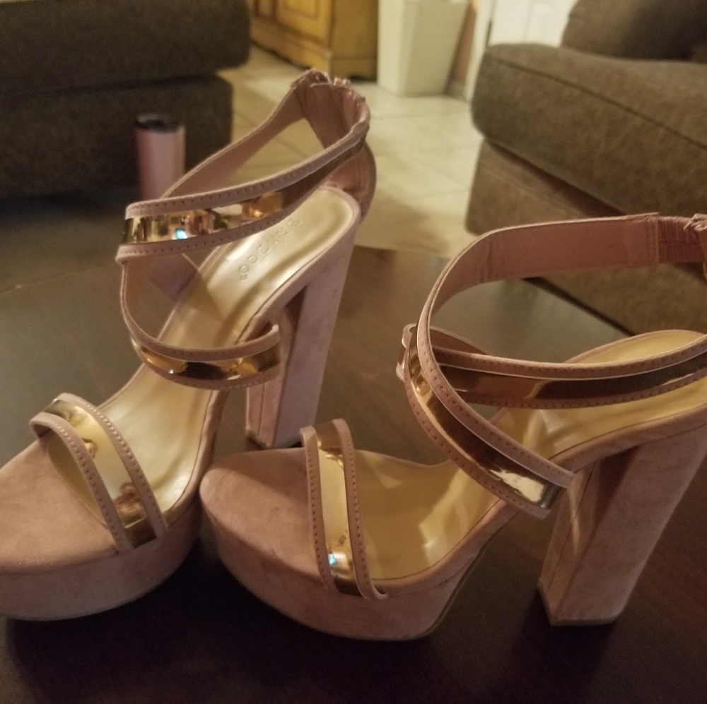 Blush pink heels